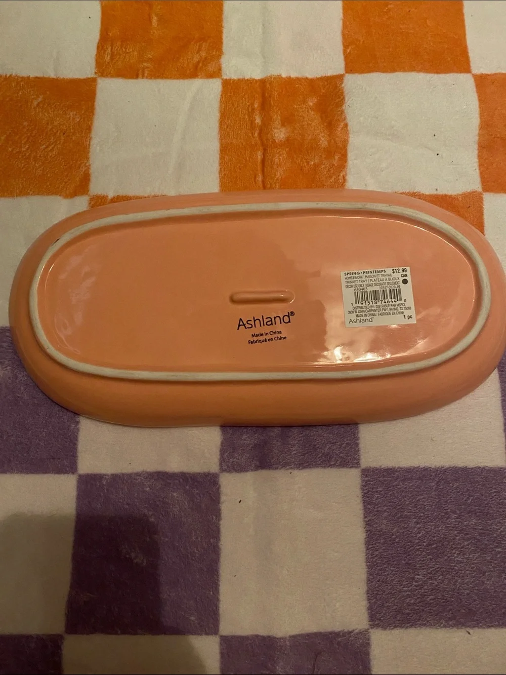 Orange Leopard Print Trinket Tray